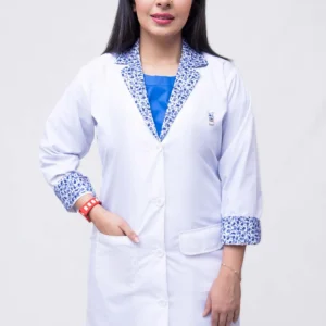 Blue Paisley- Siuting whitecoat